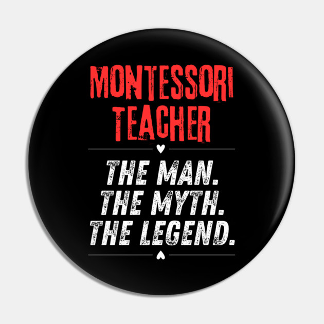 Montessori Teacher Pin by BlackMeme94