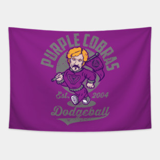 Purple Cobras Dodgeball Tapestry