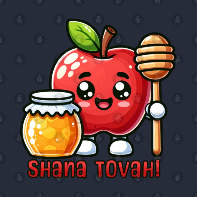 Shana Tova Kawaii Apple and Honey by HolidayBug
