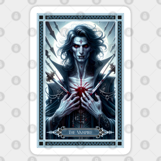 The Vampire Tarot Card Sticker by HolidayBug