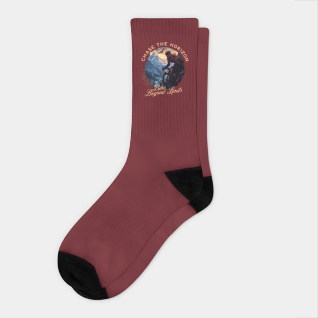 Chase the Horizon, Bike Beyond Limits Socks by Vinokurio