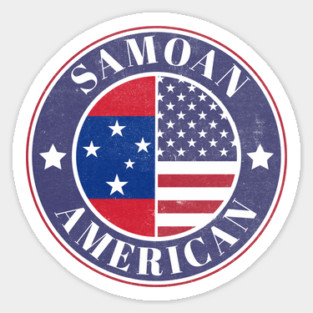 Proud Samoan-American Badge - Samoa Flag Magnet