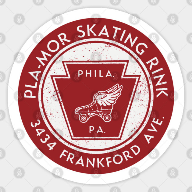 Vintage Roller Skating Philadelphia Pennsylvania Sticker by Timeless Chaos