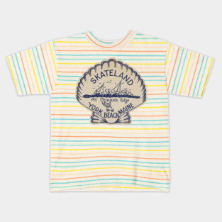 Vintage Roller Skating York Beach Maine Kids T-Shirt