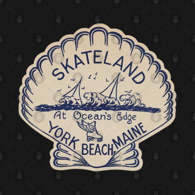 Vintage Roller Skating York Beach Maine by Timeless Chaos