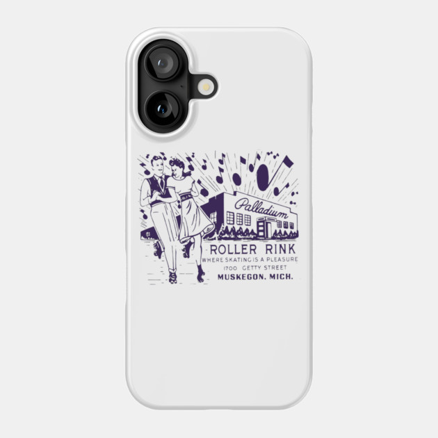 Vintage Roller Skating Muskegon Michigan Phone Case by Timeless Chaos