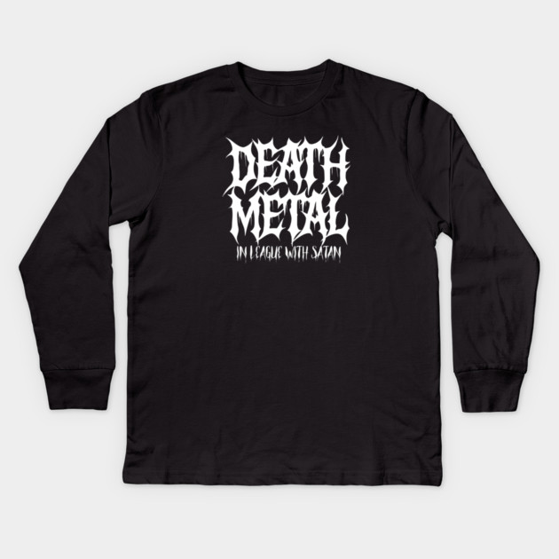 DEATH METAL Kids Long Sleeve T-Shirt by artslaves