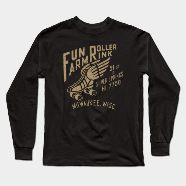 Vintage Roller Skating Milwaukee Wisconsin Long Sleeve T-Shirt by Timeless Chaos