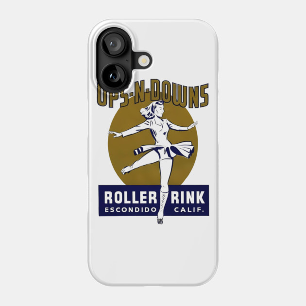 Vintage Roller Skating Escondido California Phone Case by Timeless Chaos