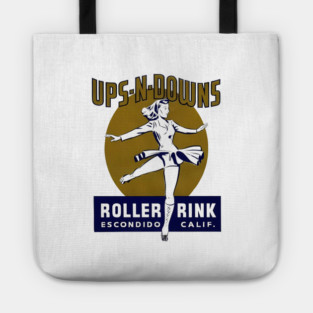 Vintage Roller Skating Escondido California Tote