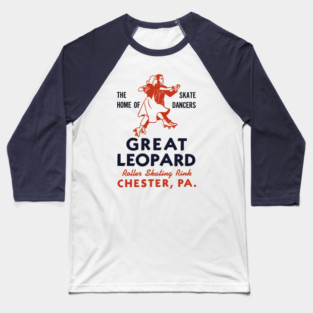 Vintage Roller Skating Chester Pennsylvania Baseball T-Shirt