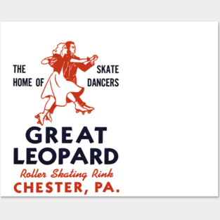 Vintage Roller Skating Chester Pennsylvania Posters and Art