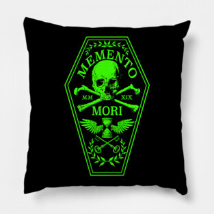 Memento Mori in Green Pillow