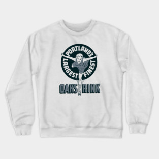 Vintage Roller Skating Portland Oregon Crewneck Sweatshirt