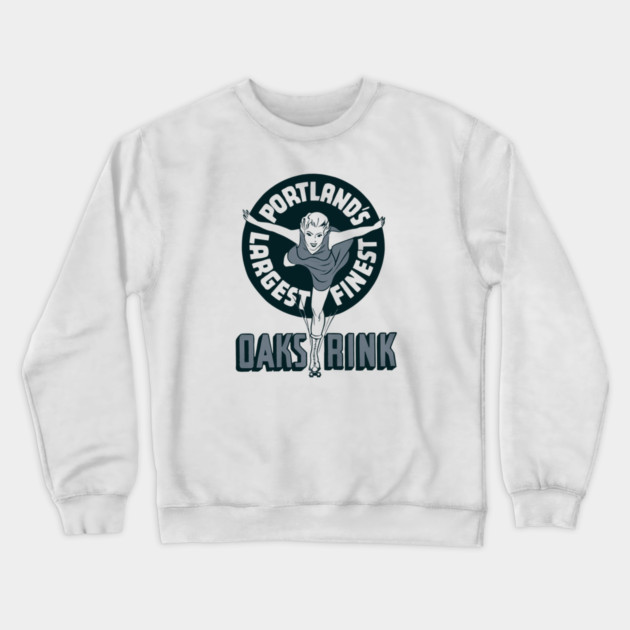 Vintage Roller Skating Portland Oregon Crewneck Sweatshirt by Timeless Chaos