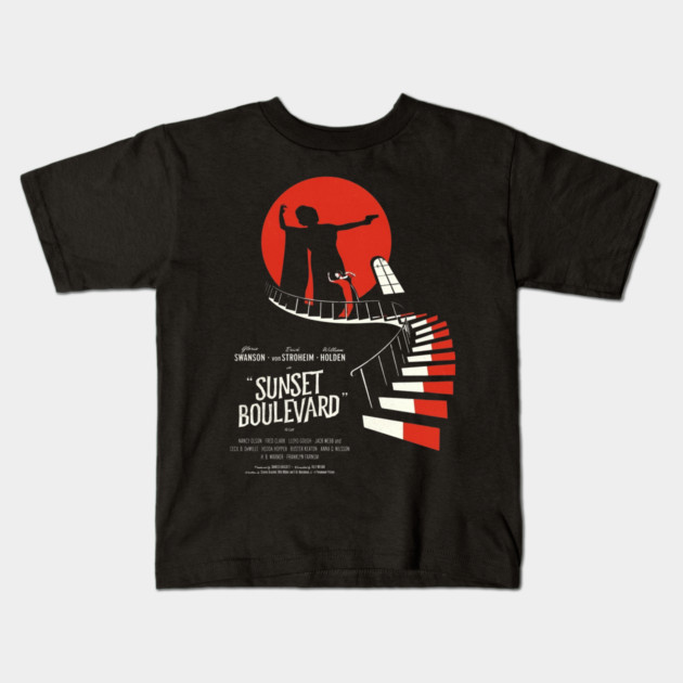 Sunset Boulevard Kids T-Shirt by Timeless Chaos