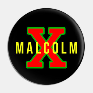 Malcolm X - Pan African Colors Pin
