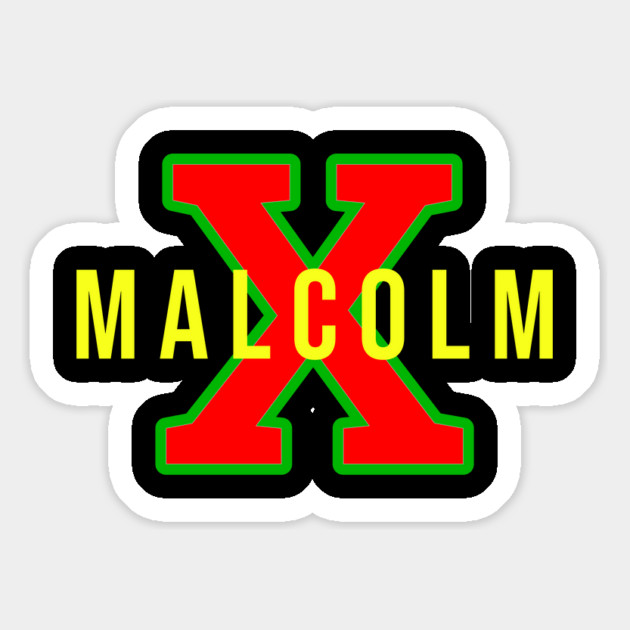 Malcolm X - Pan African Colors Magnet by UrbanLifeApparel
