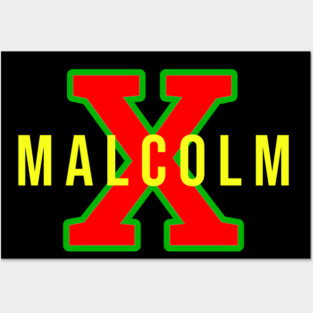 Malcolm X - Pan African Colors Posters and Art