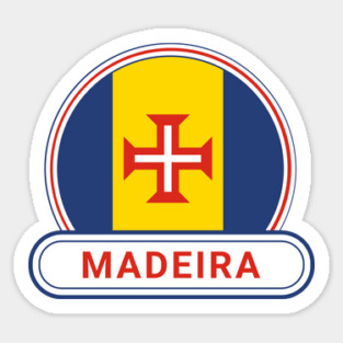 Madeira Country Badge - Madeira Flag Magnet