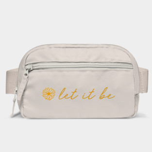 Let It Be Yellow Script Quote Bag