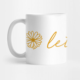 Let It Be Yellow Script Quote Mug