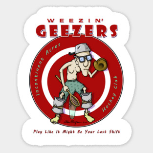 Weezin' Geezers Hockey Club - Goalie Sticker