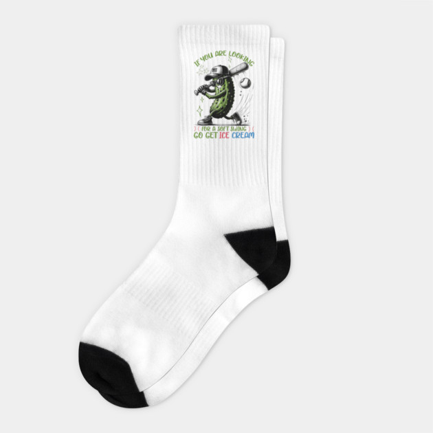 Funny Baseball Player Baseball Lover Socks by JessArty