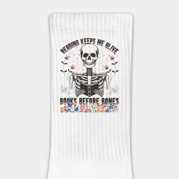 Reader Skeleton Read Books Before Bones Ghost Reading Book by JessArty