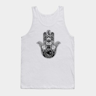 Hamsa Hand Cat Cat Tank Top