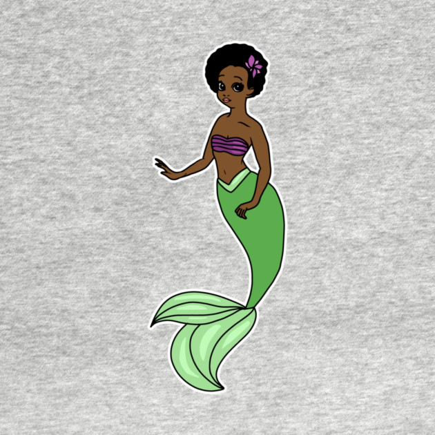 Cute Afro Mermaid Beautiful Black Woman Melanin by logiamerch