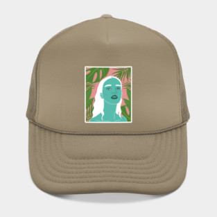 Tropical Woman Palm Leaves Hat
