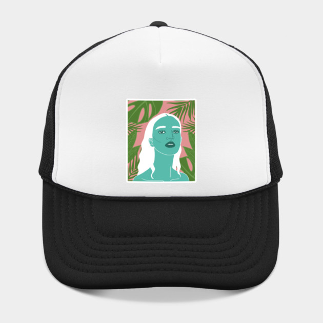 Tropical Woman Palm Leaves by logiamerch