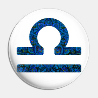 Libra Paisley Zodiac Sign Pin