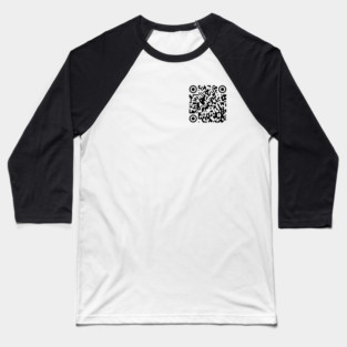 Never gonna give you up - QR code Baseball T-Shirt