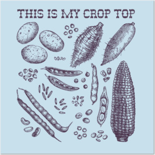 This Is My Crop Top Funny Farming Retro Posters and Art