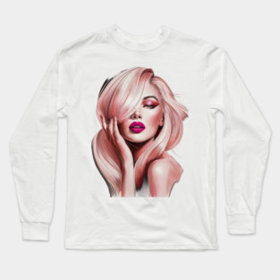 Sexy lips women Long Sleeve T-Shirt