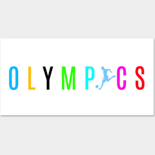 Olympics football colorful Posters and Art