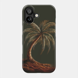 coconut trees beach Phone Case