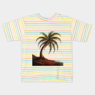 coconut trees beach Kids T-Shirt