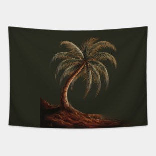 coconut trees beach Tapestry