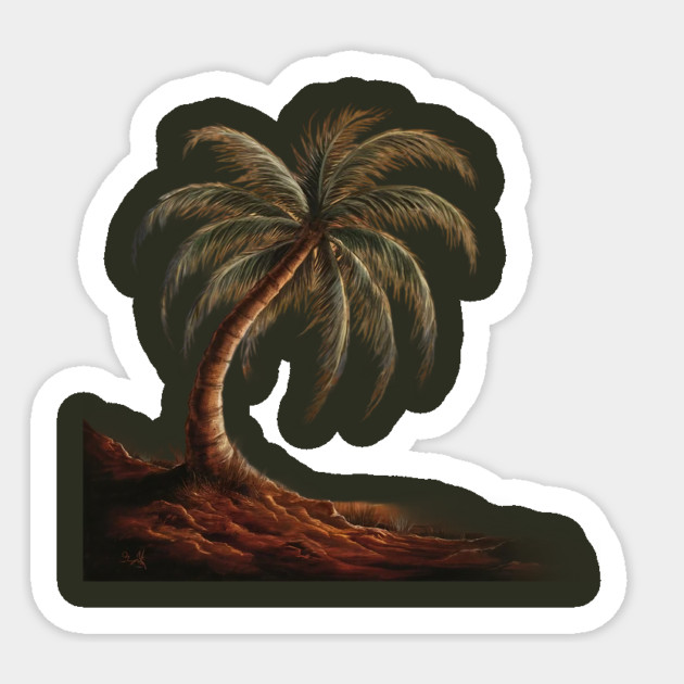 coconut trees beach Sticker by animegirlnft