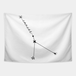Cancer Zodiac Constellation Drawing Sticker Tapestry