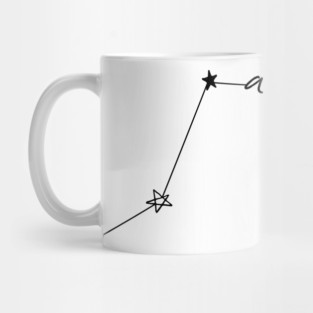 Aries Zodiac Constellation Doodle Sticker Mug