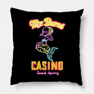 Mr Burns Casino Pillow