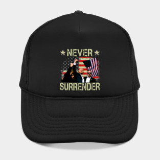 Never Surrender President Trump shot Trump for President 2024 Trump Assassination Attempt Never Surrender Hat