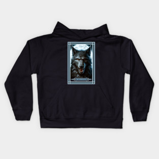 The Werewolf Tarot Card Kids Hoodie
