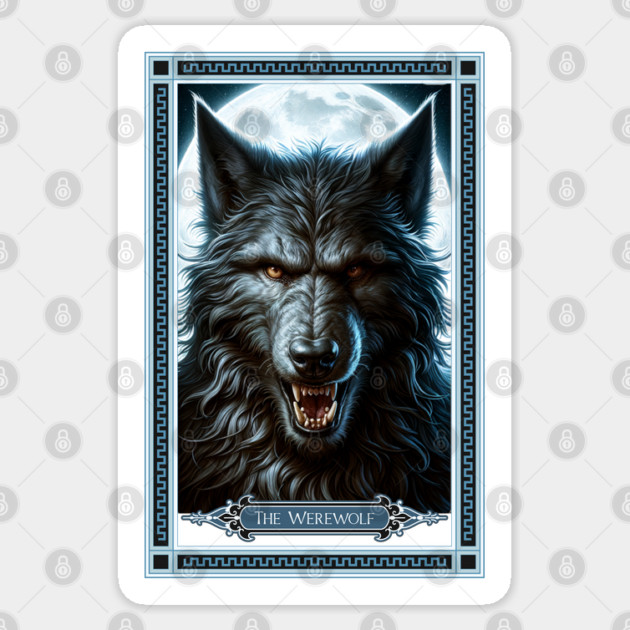The Werewolf Tarot Card Sticker by HolidayBug