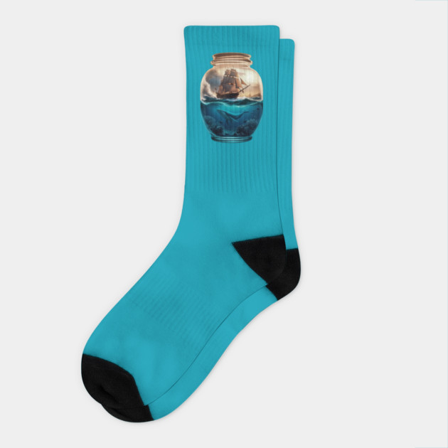 Ship in Jar Socks by animegirlnft