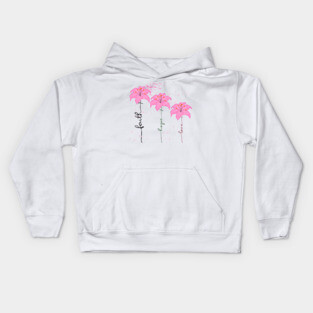 Breast Cancer Awareness Faith Hope Love Kids Hoodie